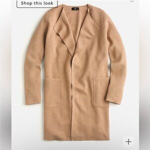 J. Crew Juliette Collarless Camel Sweater
